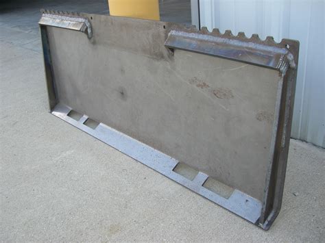 diy skid steer plate|attachment plate for skid steer.